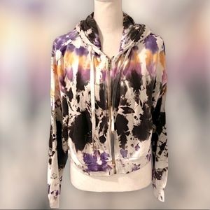 Young Fabulous & Broke TIE DYE Full Zip Crop Hoodi
